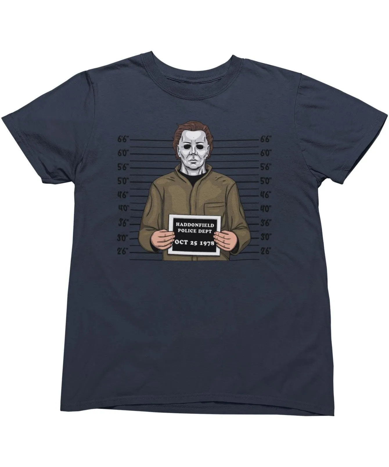 Michael Myers Mugshot Horror Film Tribute T-Shirt