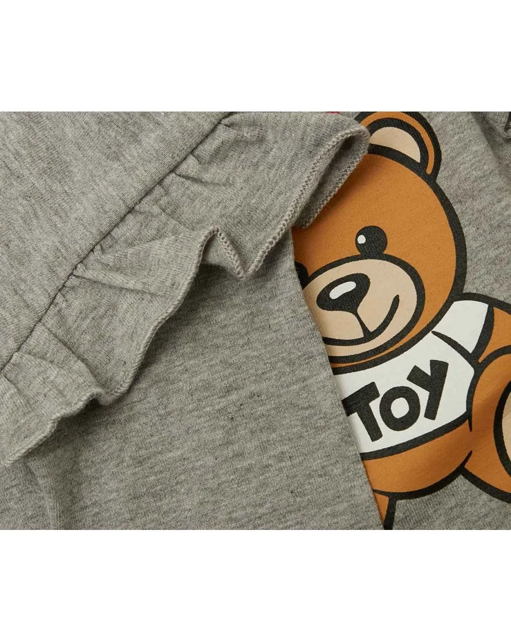 MOSCHINO BABY GIRLS T-SHIRT WITH HEART TOY BEAR