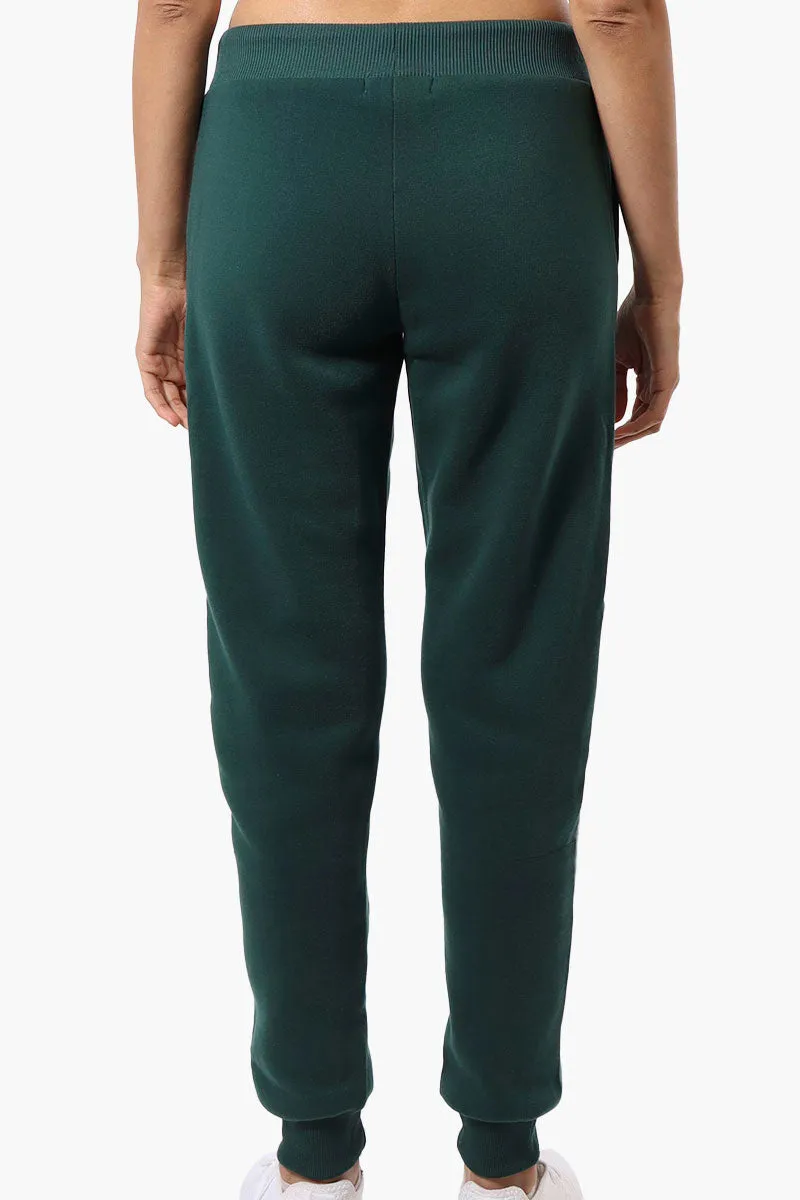 New Look Colour Block Fleece Joggers - Olive