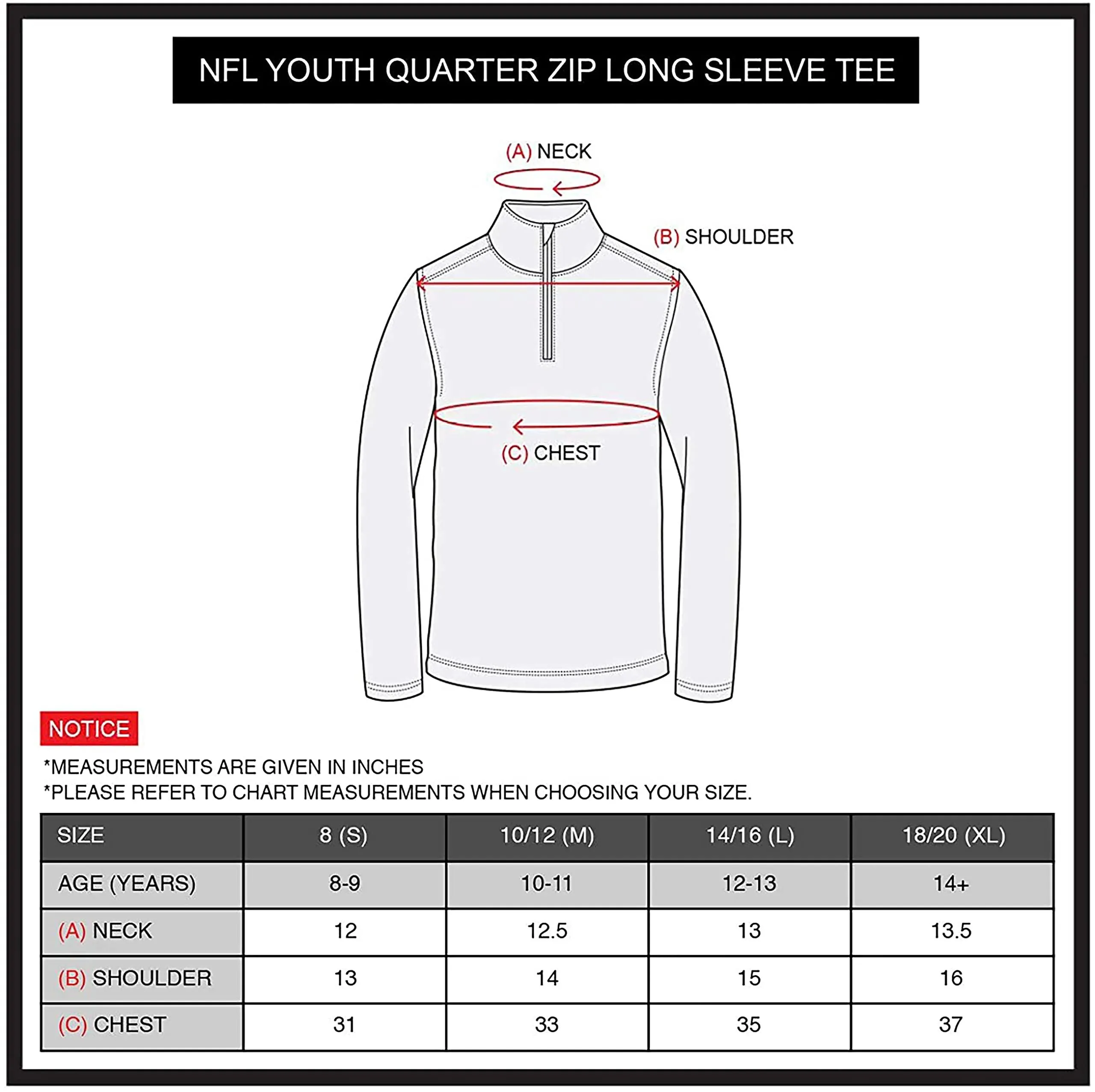 NFL Official Youth Super Soft Quarter Zip Long Sleeve T-Shirt|Cincinnati Bengals