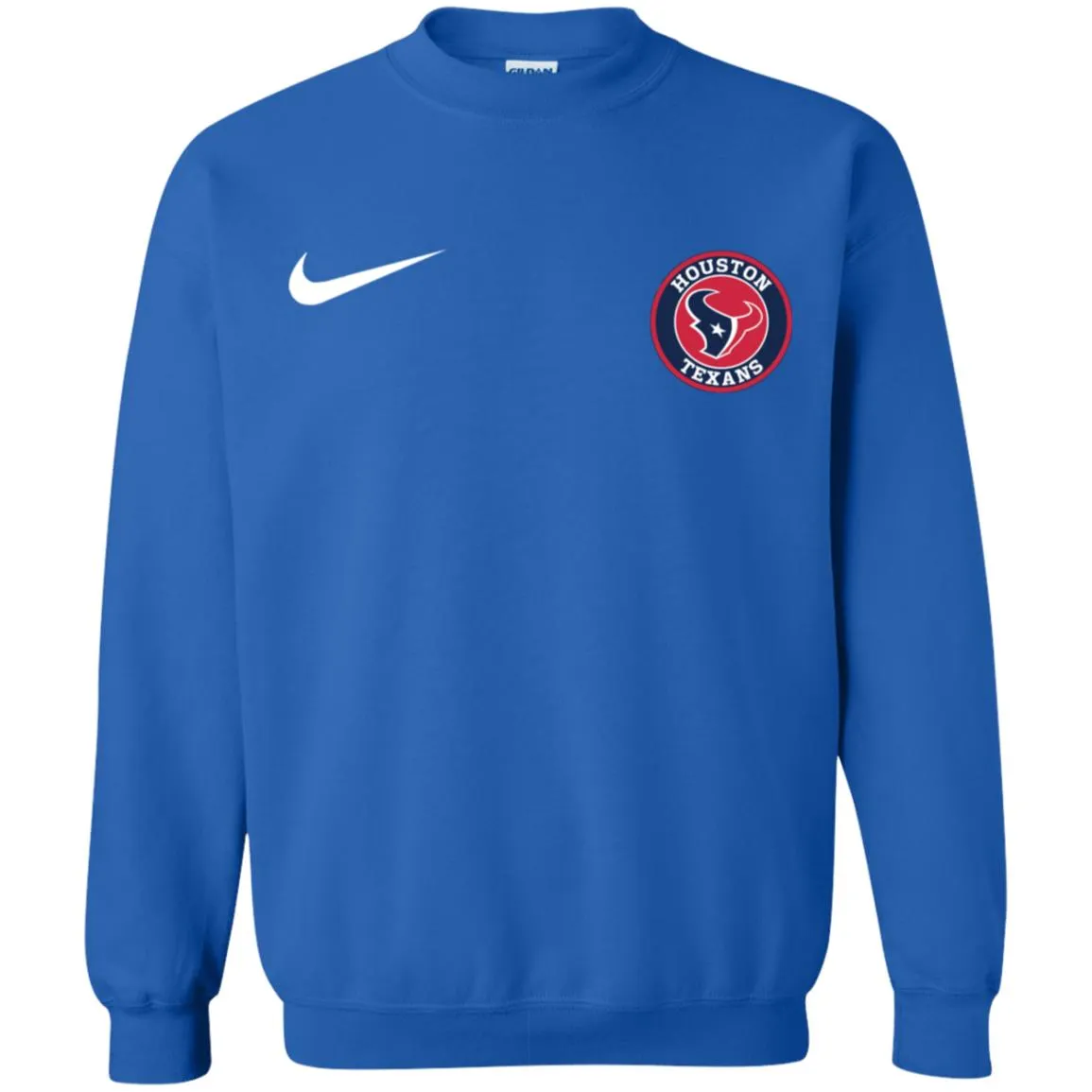 Nike Houston Texans Nfl Football Unisex Crewneck Pullover Sweatshirt