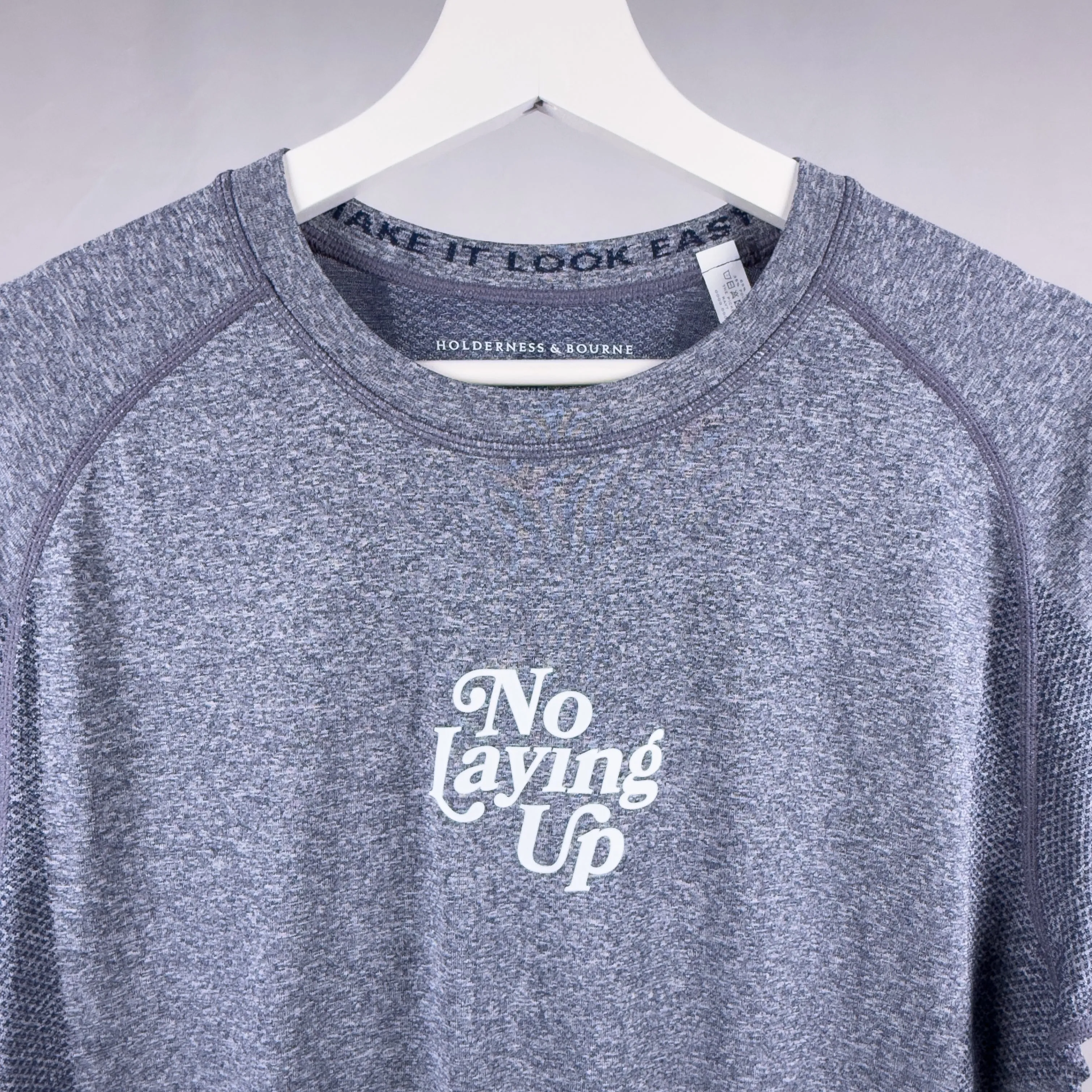 NLU x H&B Pickett Performance T-Shirt | Heathered Navy