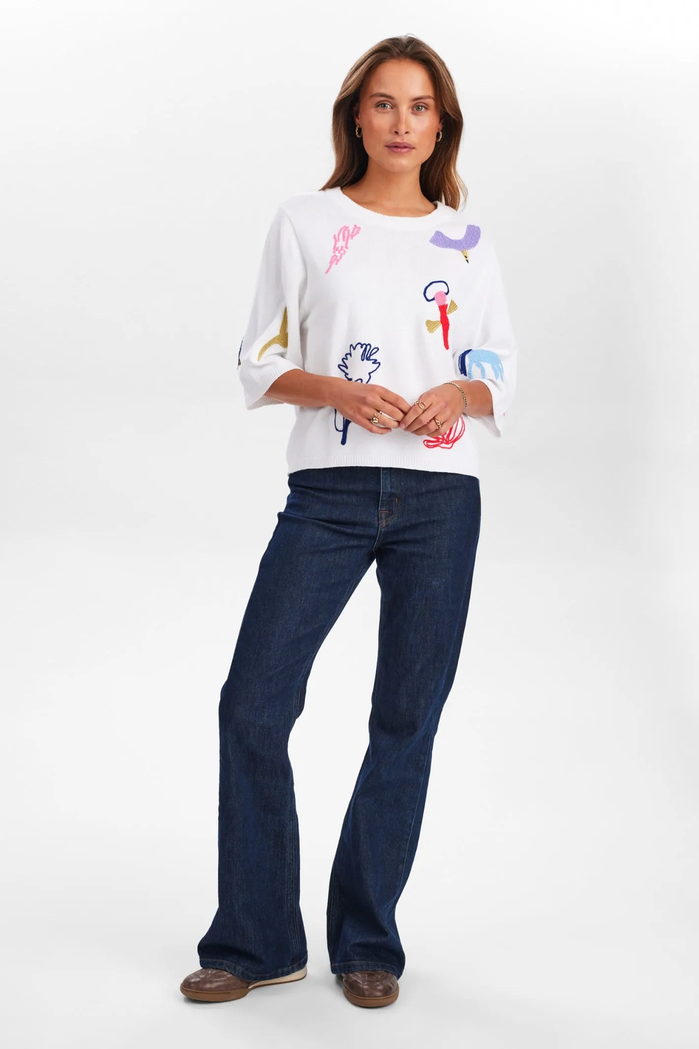 Nümph 705321 NUDEBORAH PULLOVER Patterned Cotton Jumper