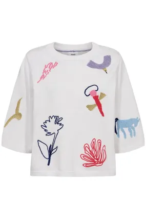 Nümph 705321 NUDEBORAH PULLOVER Patterned Cotton Jumper