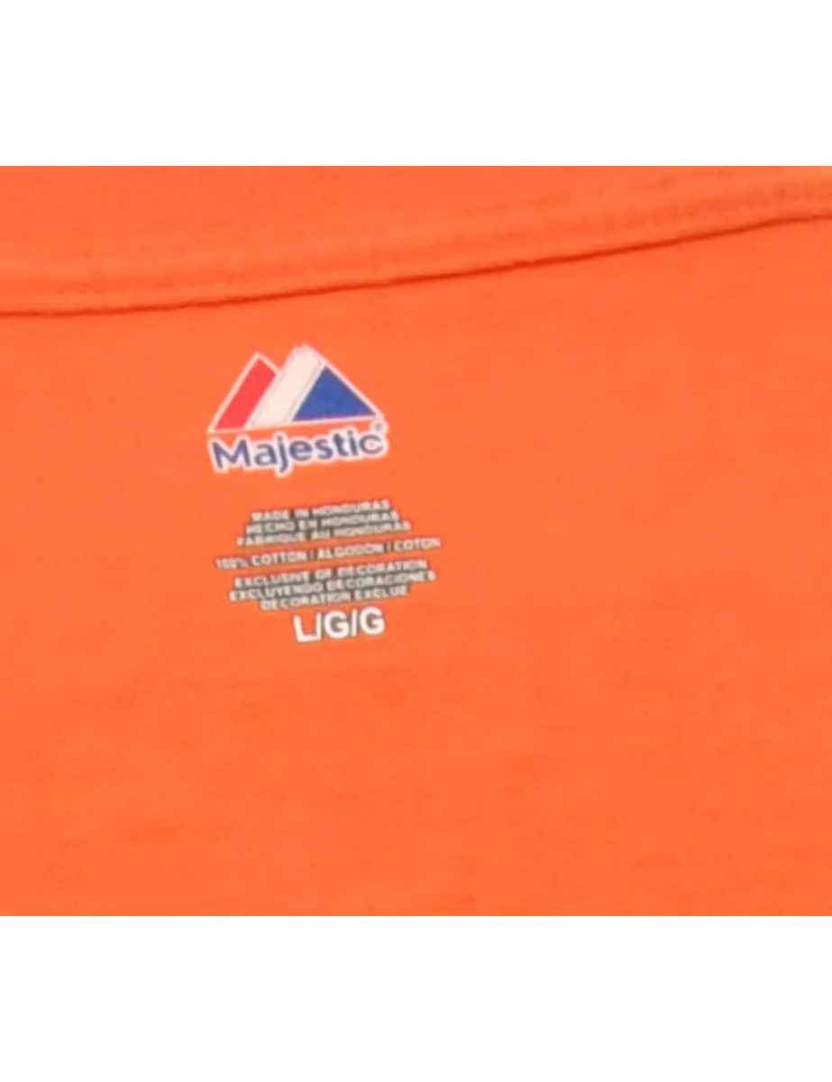 Orioles Orange Majestic Sports T-shirt - L