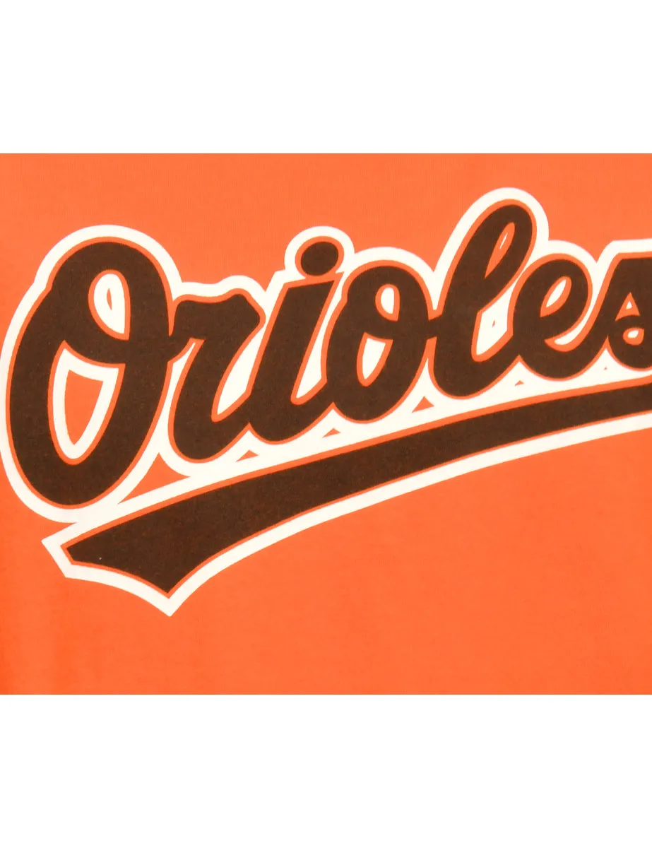 Orioles Orange Majestic Sports T-shirt - L