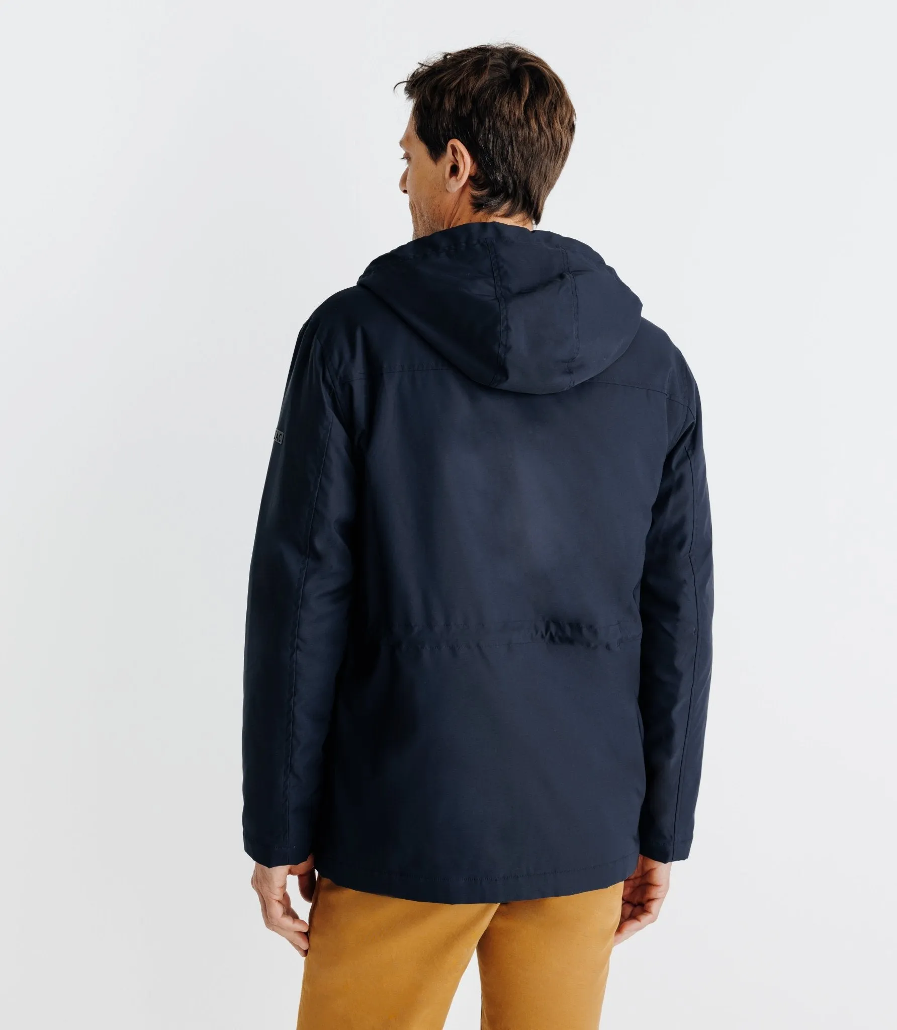 Parka avec capuche marine