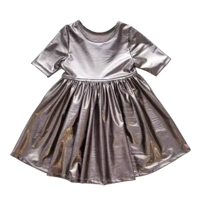 Pink Chicken Steph Dress - Silver Lame
