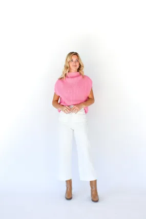 Pinker Bell Turtleneck Ribbed Vest