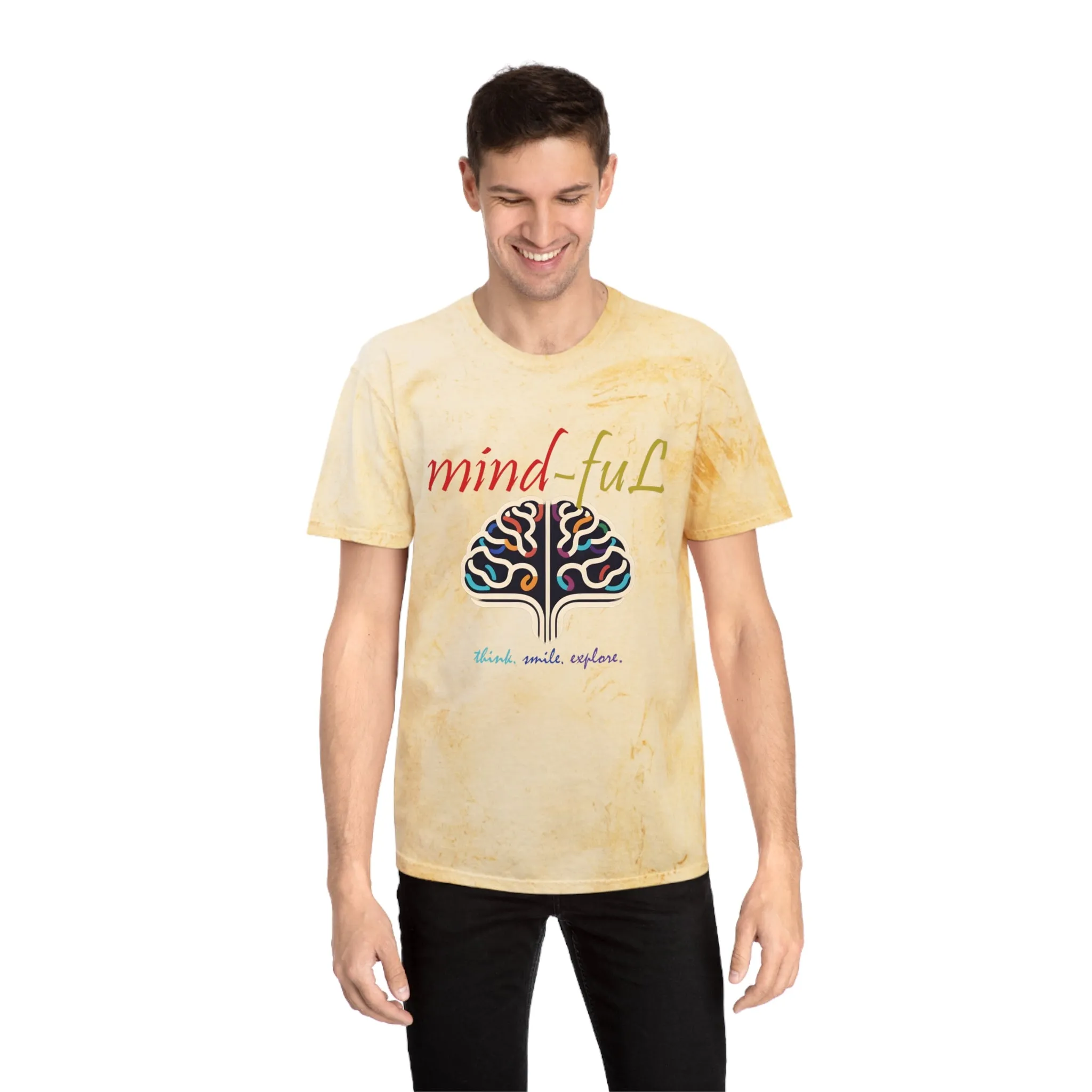 "mind-fuL"Color Blast T-Shirt with Mind-Book Logo