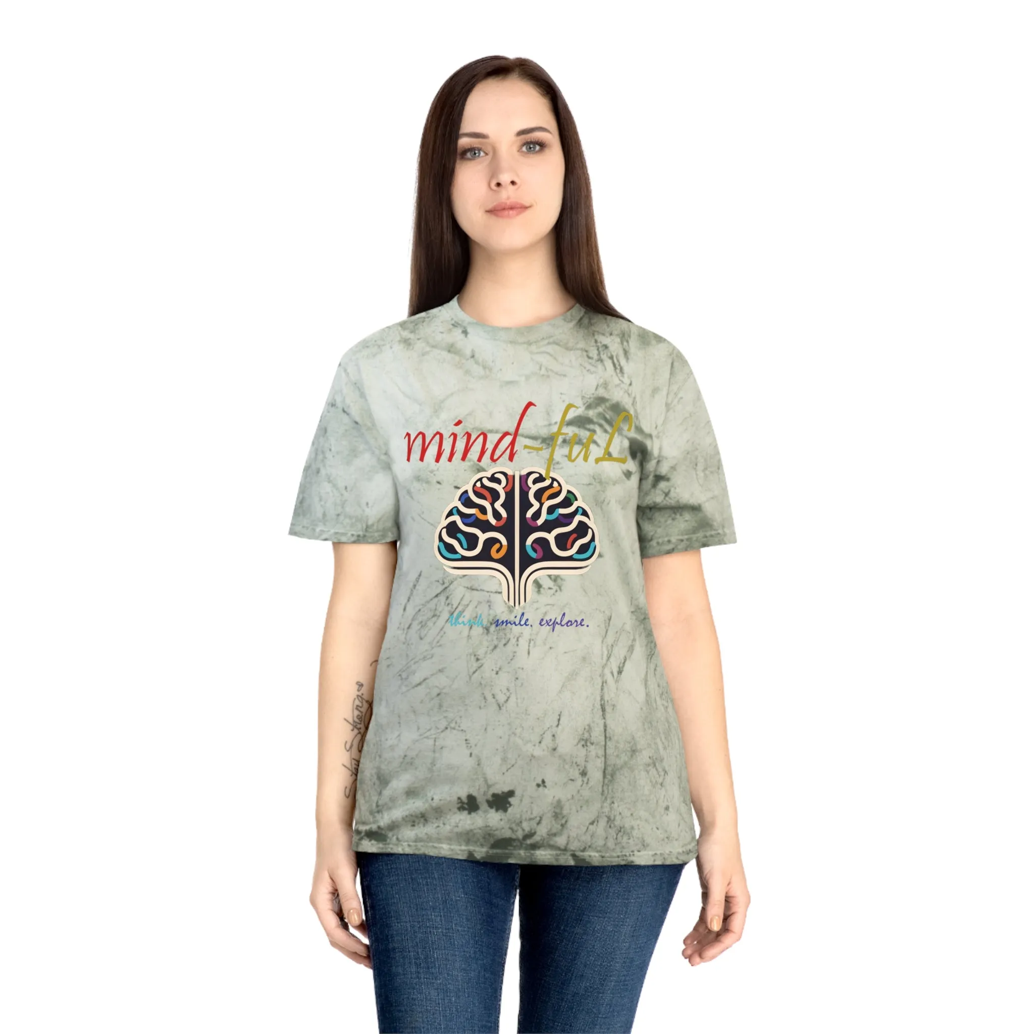 "mind-fuL"Color Blast T-Shirt with Mind-Book Logo