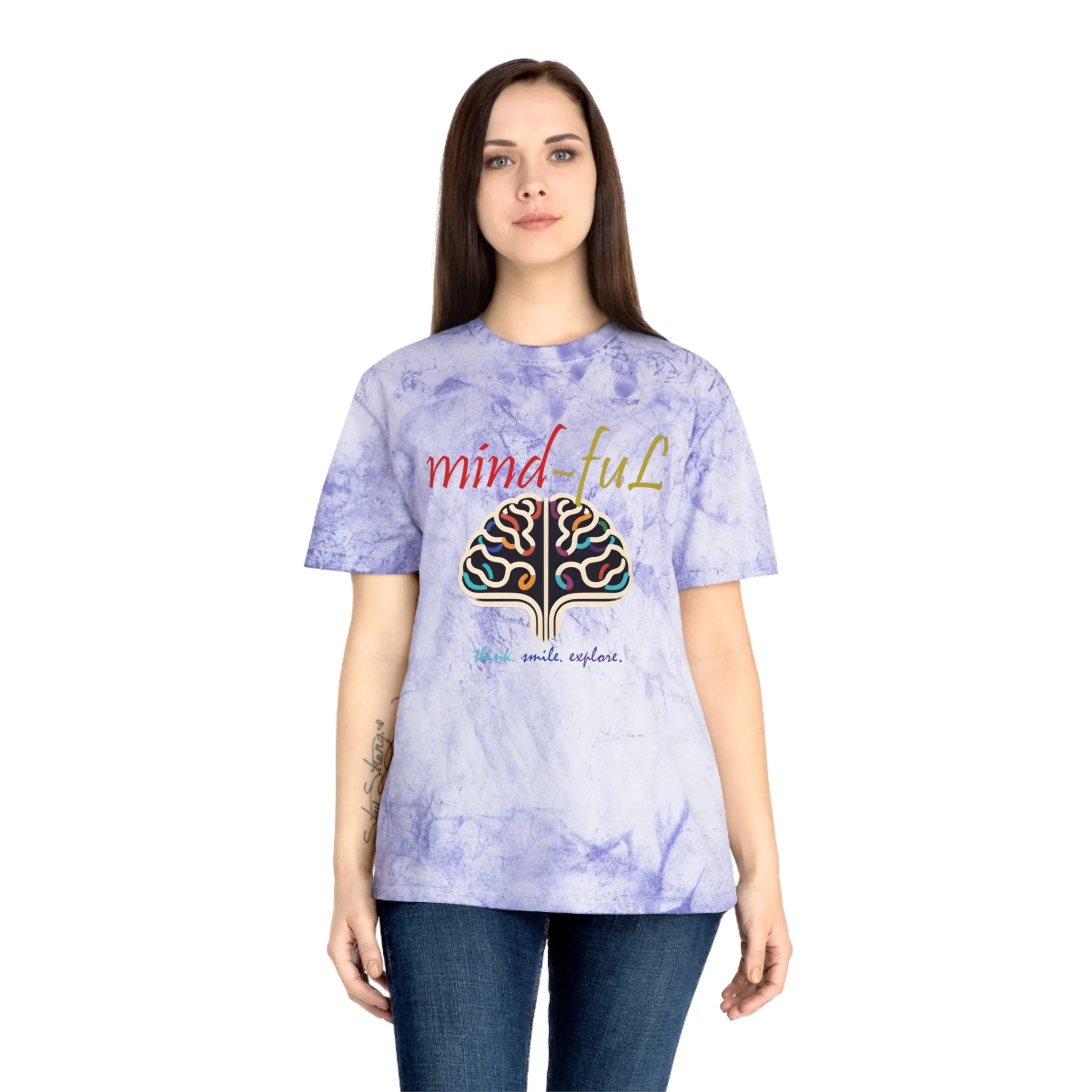 "mind-fuL"Color Blast T-Shirt with Mind-Book Logo