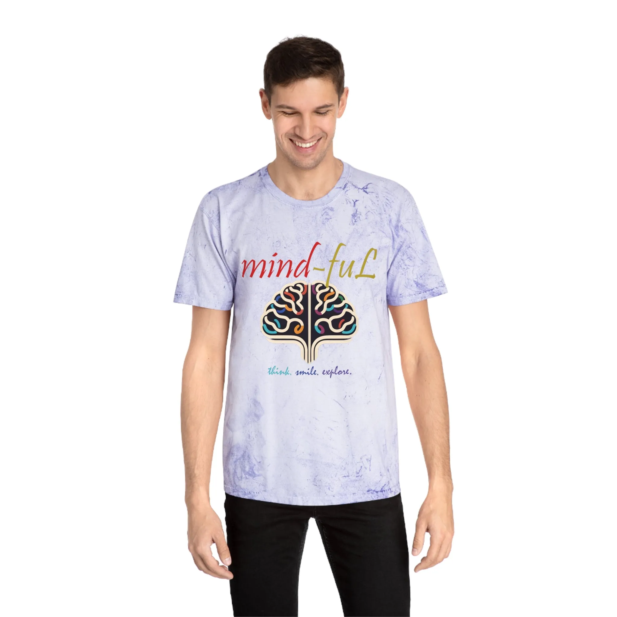 "mind-fuL"Color Blast T-Shirt with Mind-Book Logo