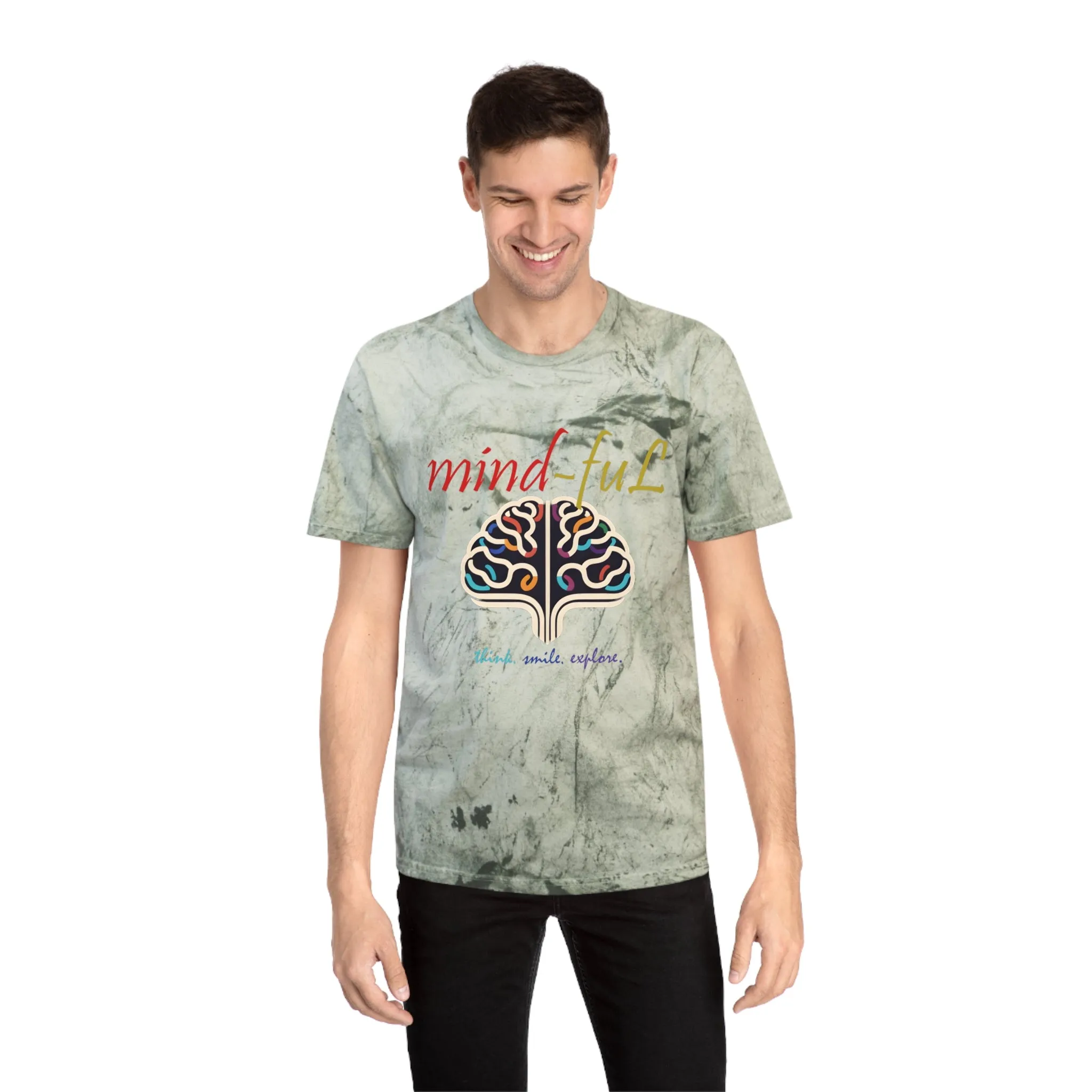 "mind-fuL"Color Blast T-Shirt with Mind-Book Logo