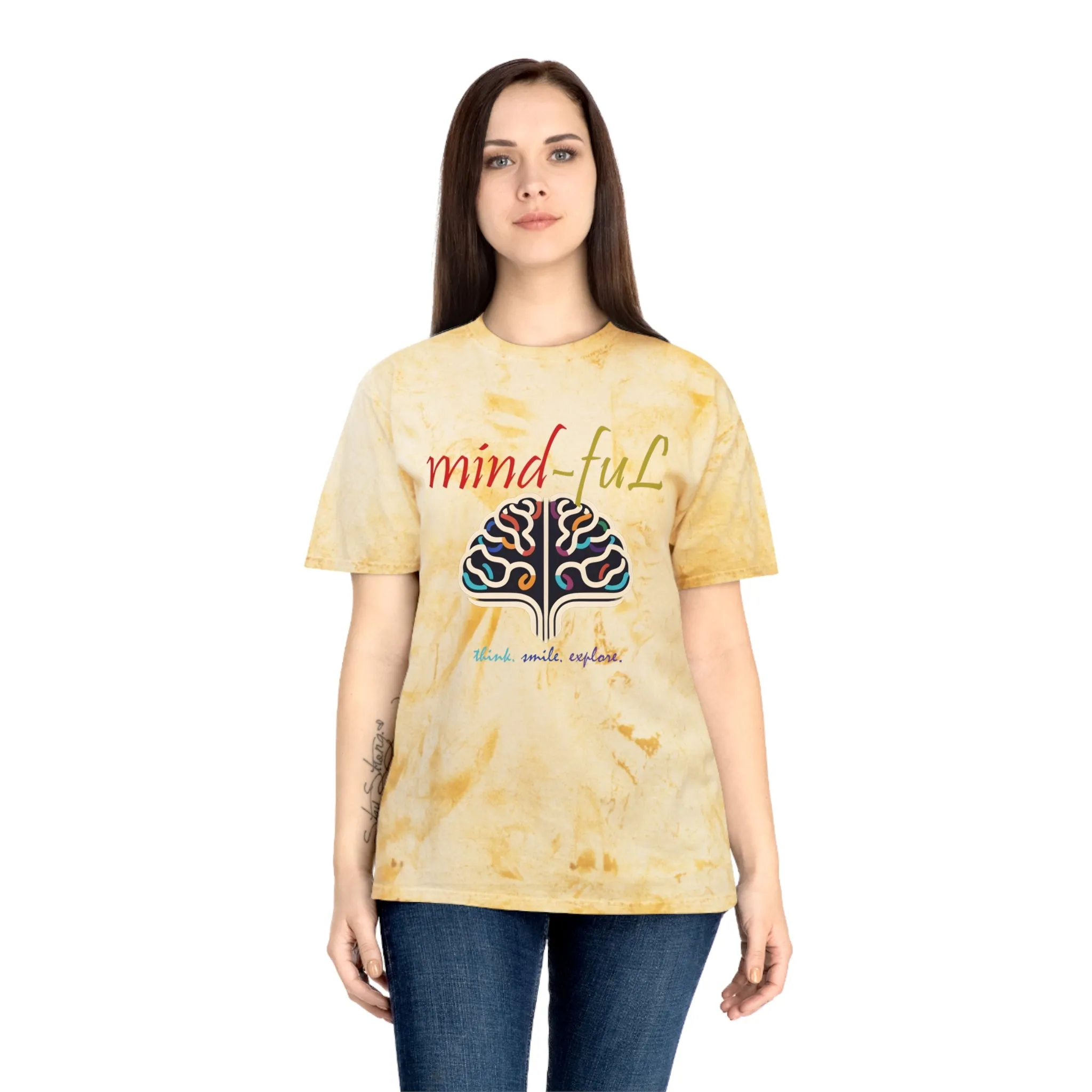 "mind-fuL"Color Blast T-Shirt with Mind-Book Logo