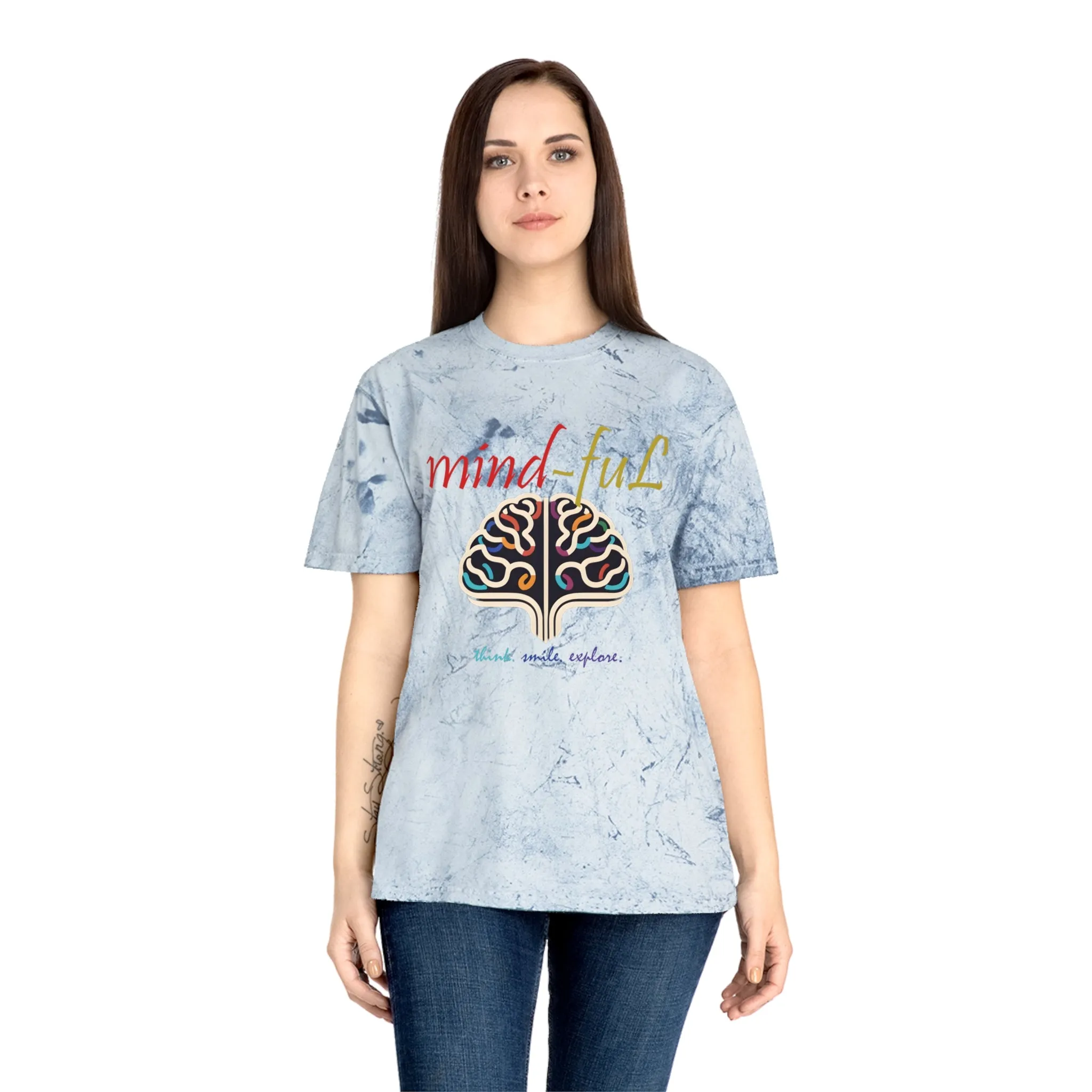"mind-fuL"Color Blast T-Shirt with Mind-Book Logo