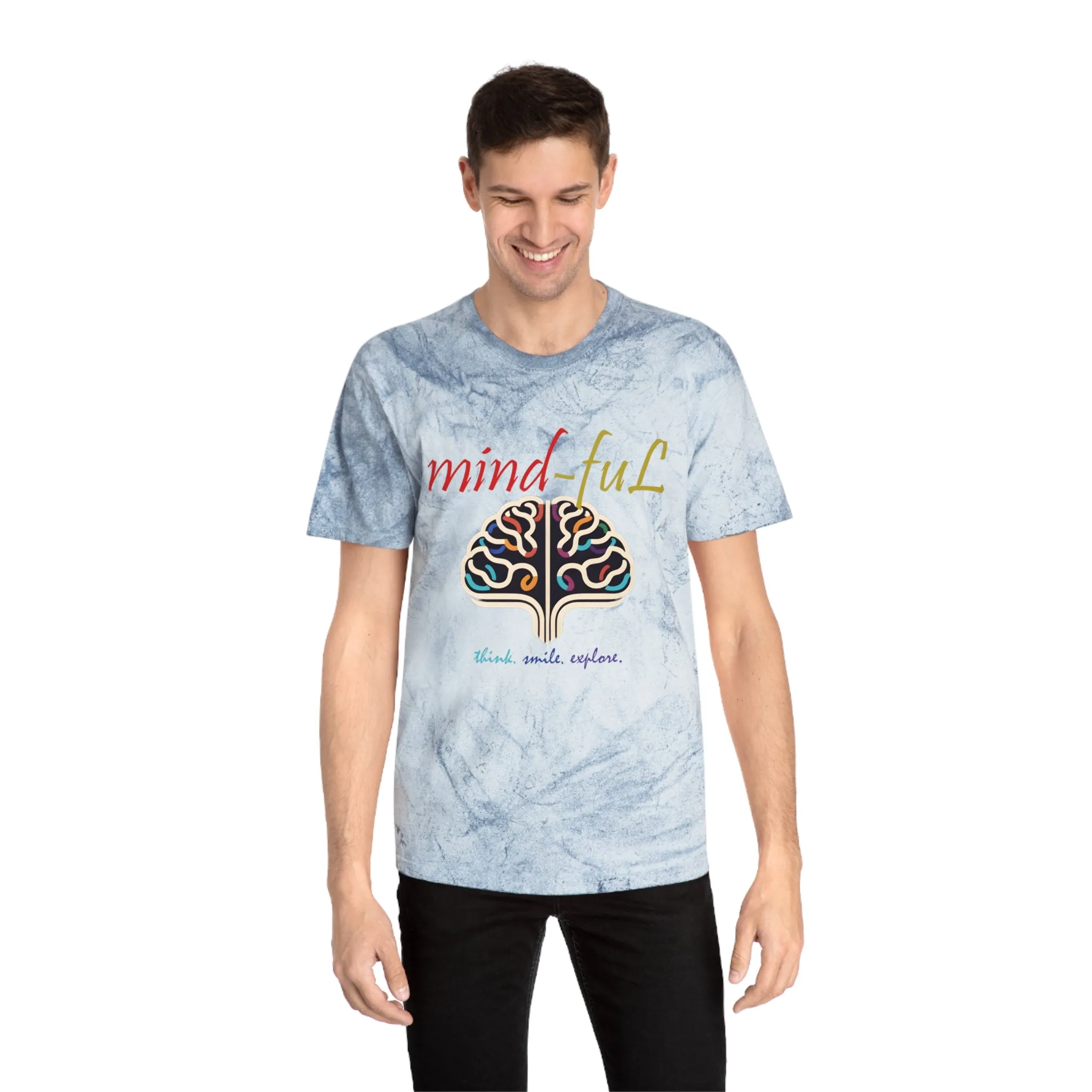 "mind-fuL"Color Blast T-Shirt with Mind-Book Logo