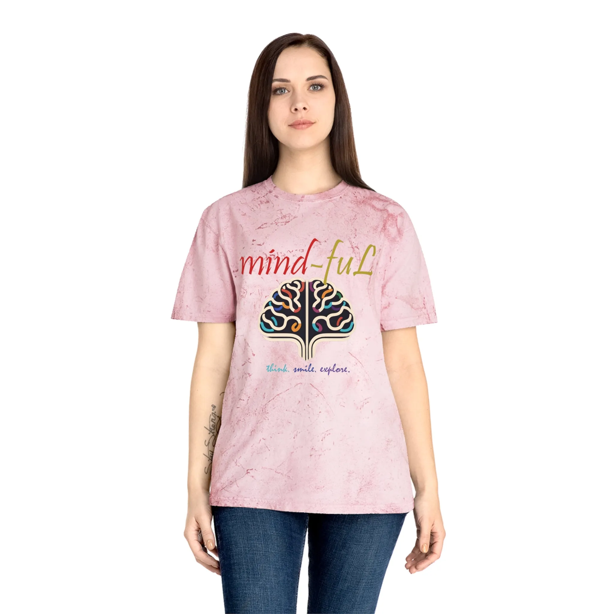 "mind-fuL"Color Blast T-Shirt with Mind-Book Logo