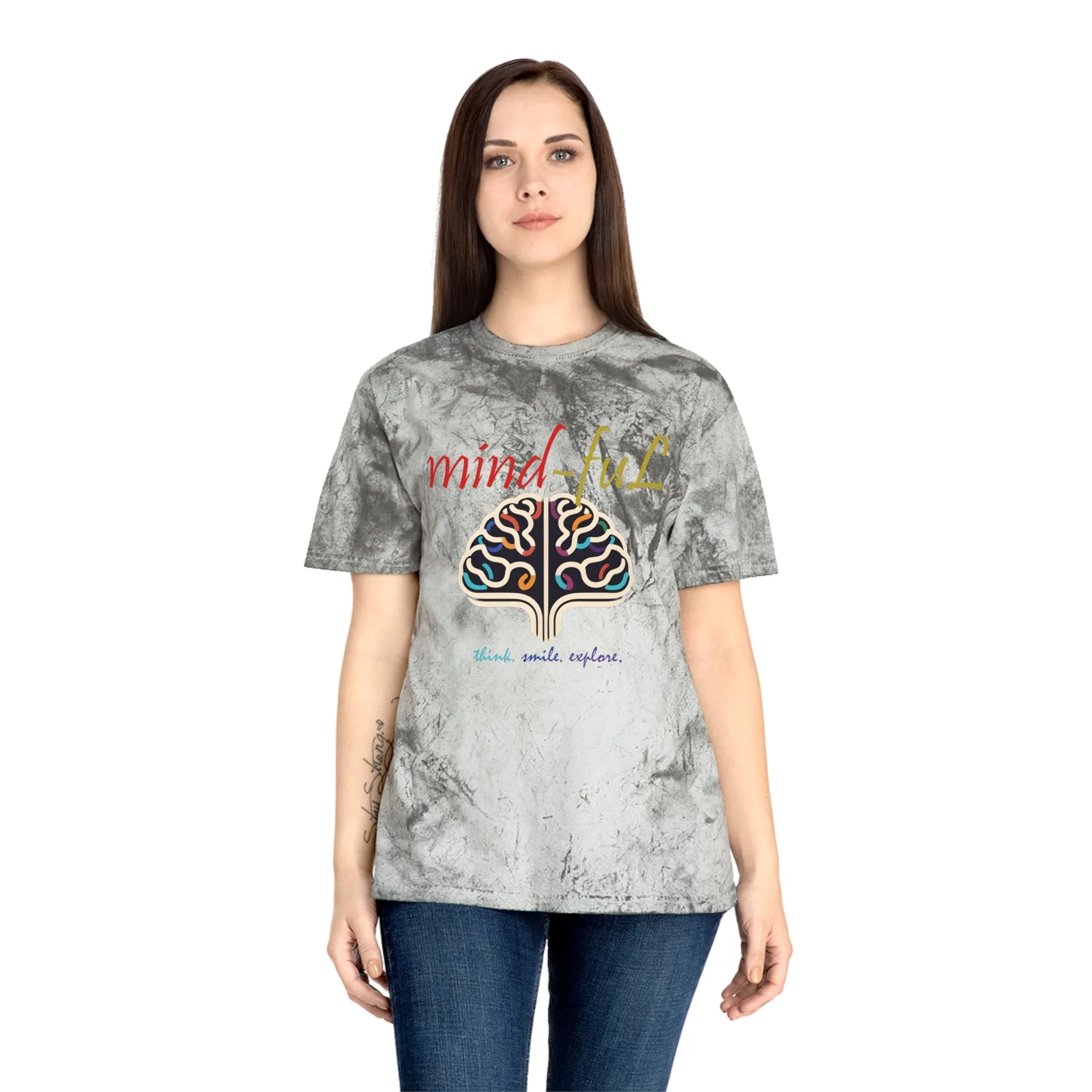 "mind-fuL"Color Blast T-Shirt with Mind-Book Logo