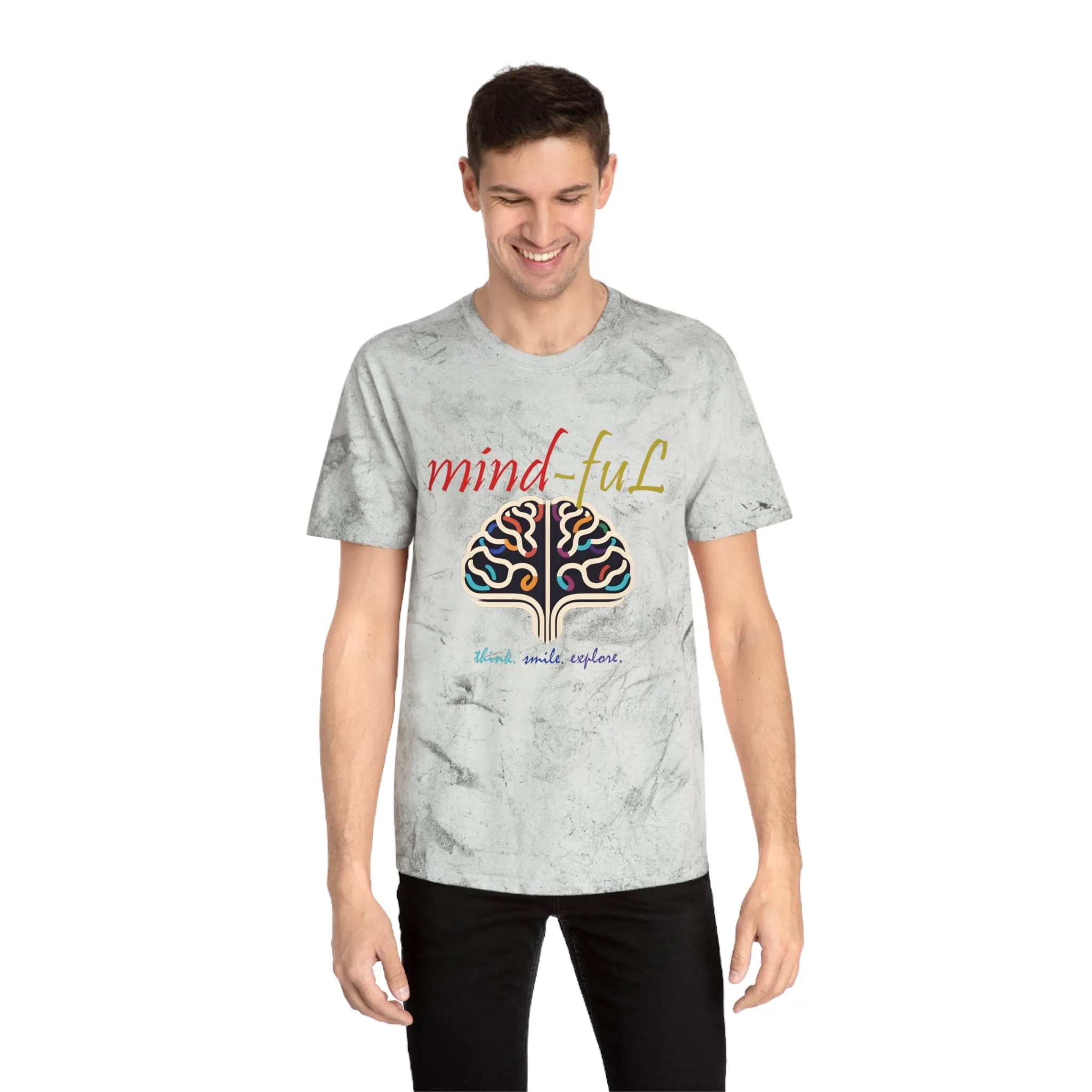 "mind-fuL"Color Blast T-Shirt with Mind-Book Logo