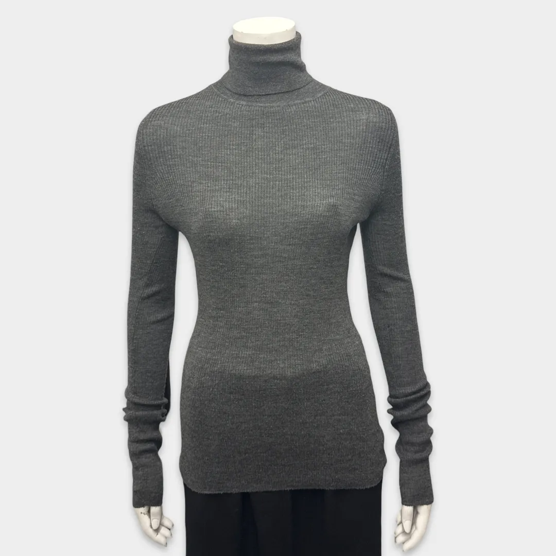 Raey Women's Grey wool Merino turtleneck
