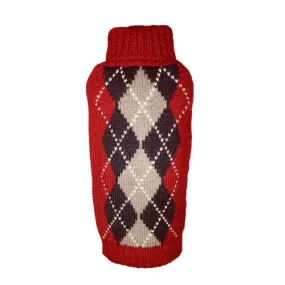 Red Argyle Sweater