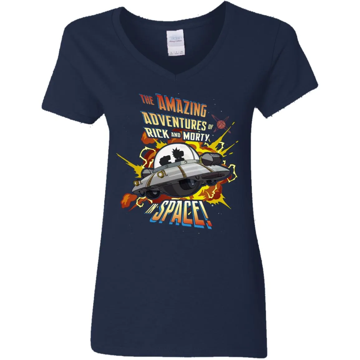 Rick And Morty Amazing Adventures In Space Women V-Neck T-Shirt