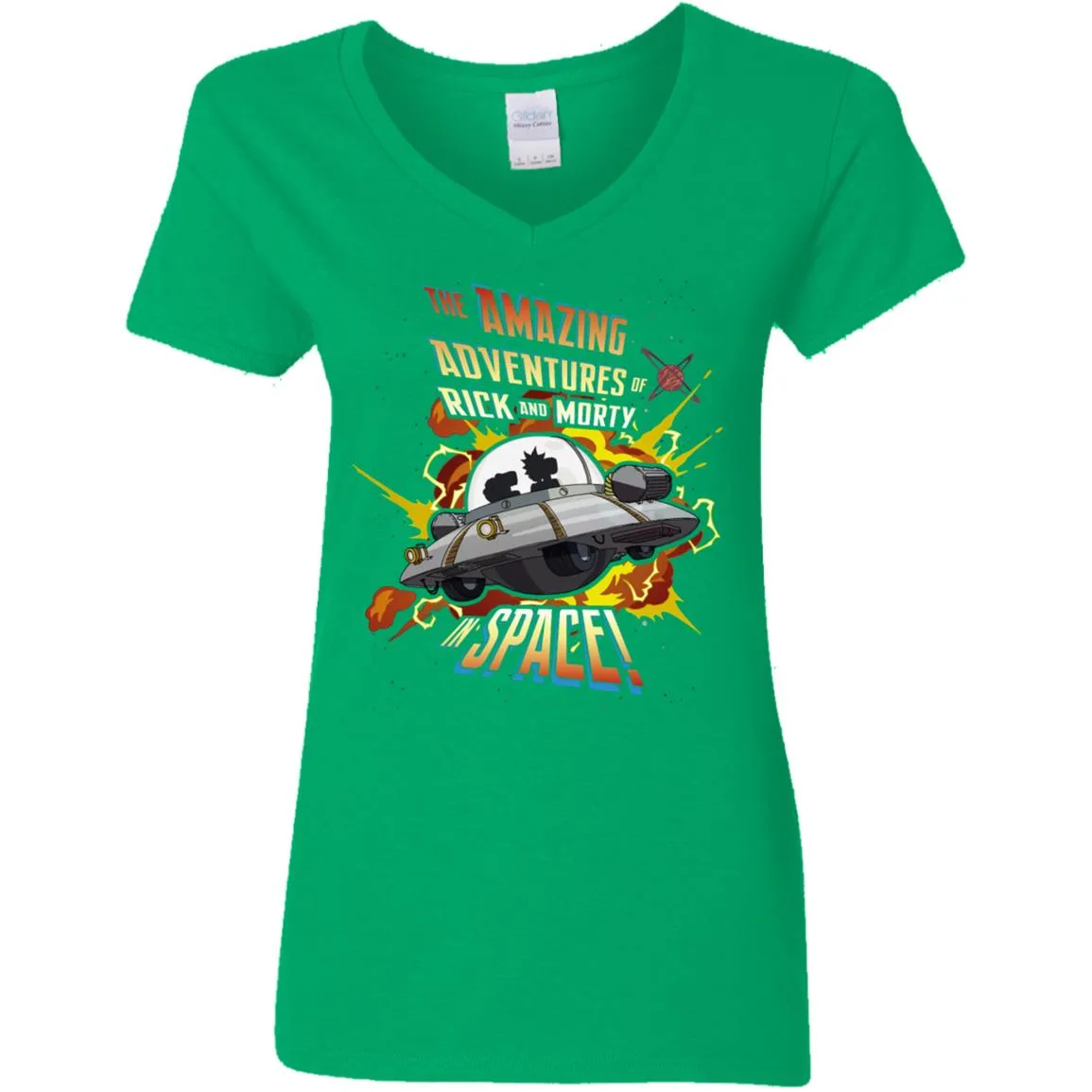 Rick And Morty Amazing Adventures In Space Women V-Neck T-Shirt