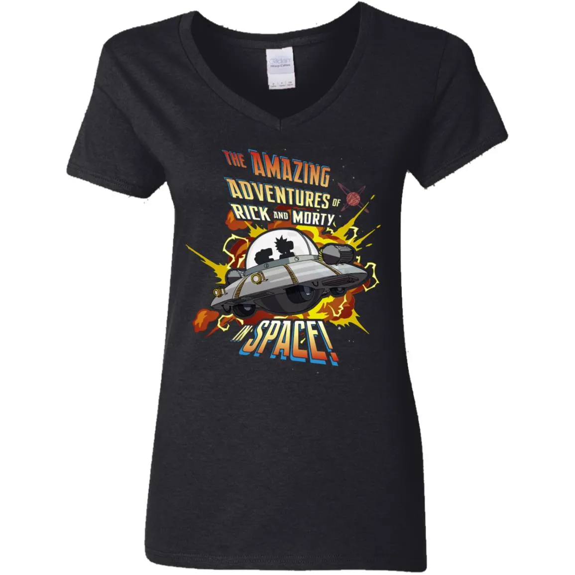 Rick And Morty Amazing Adventures In Space Women V-Neck T-Shirt