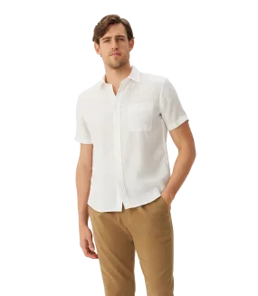 R.M.Williams - Regular Shirt - Linen - Short Sleeve - White