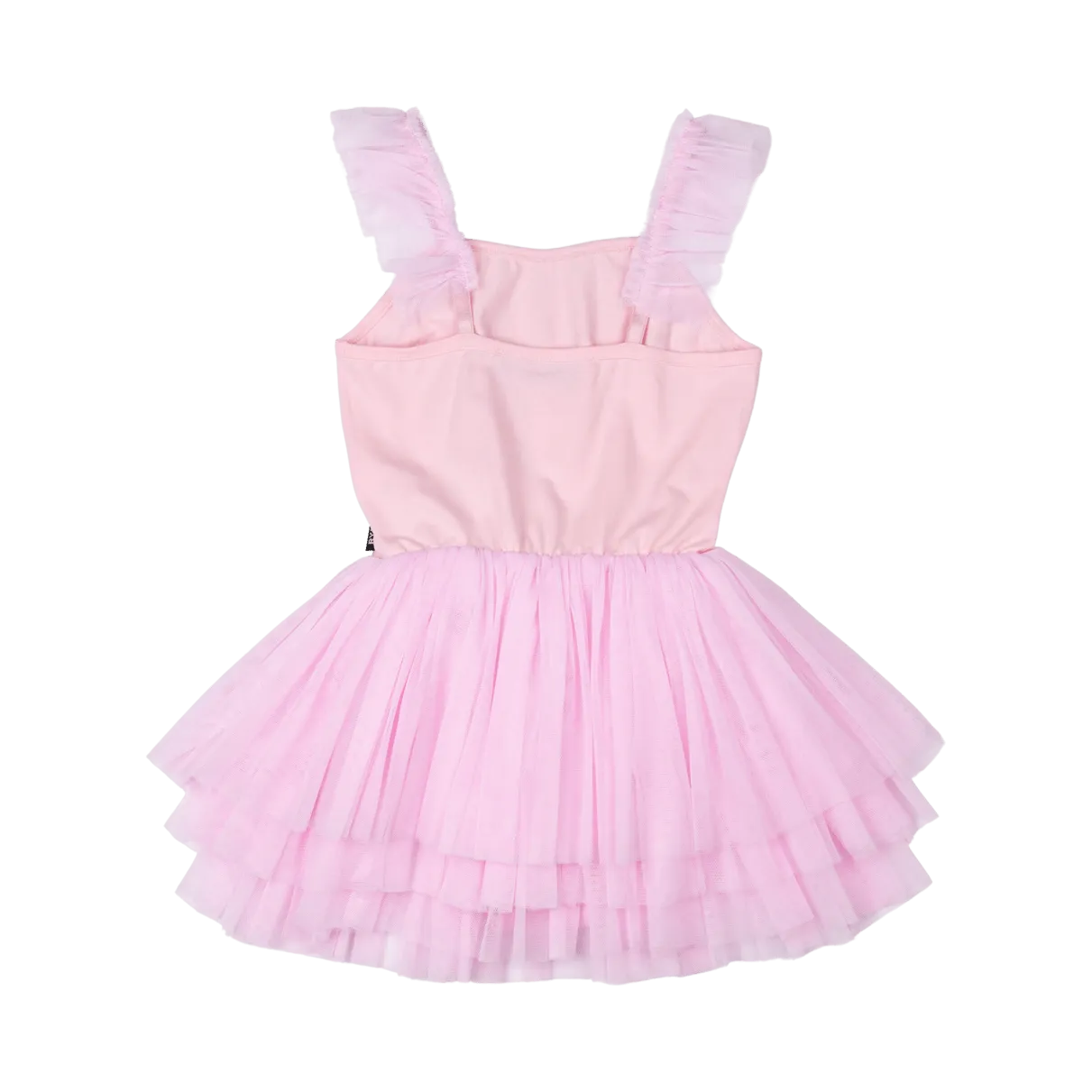 ROCK YOUR BABY PINK STRIPE SEQUIN TULLE LEOTARD DRESS