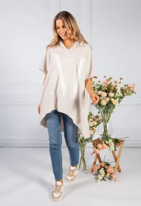 Sand Over-sized 'nice' Jumper