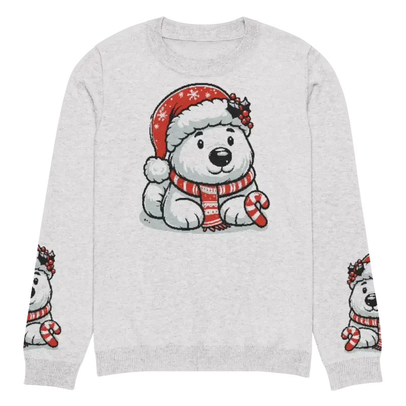 Santa Hat Knitted Crew Neck Sweater