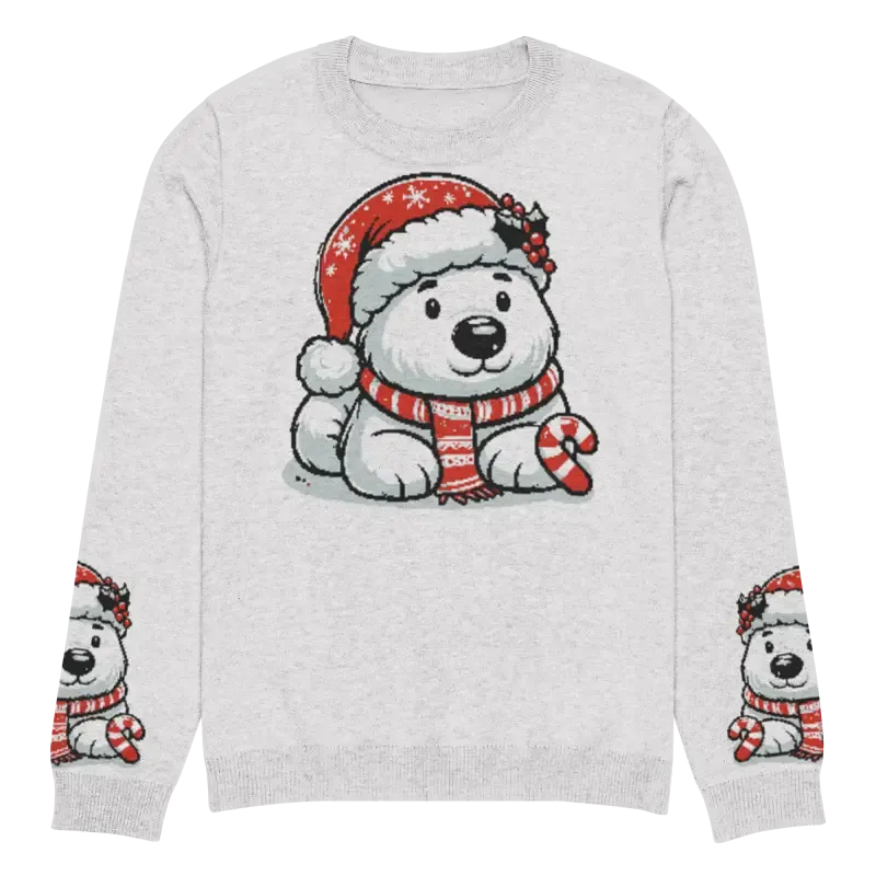 Santa Hat Knitted Crew Neck Sweater