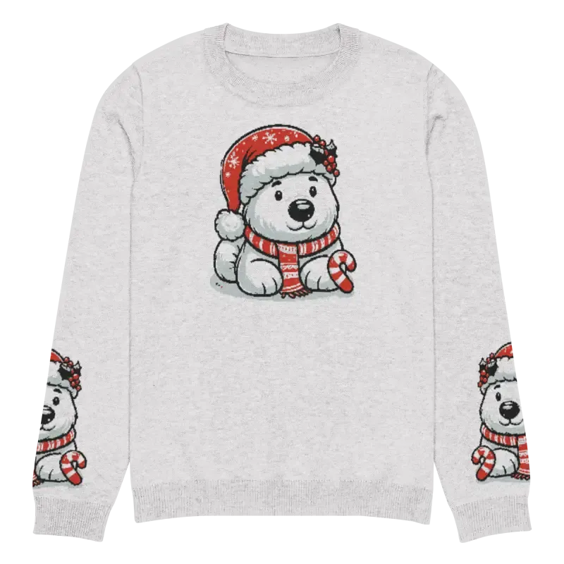 Santa Hat Knitted Crew Neck Sweater
