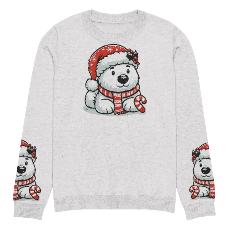Santa Hat Knitted Crew Neck Sweater