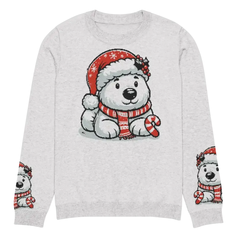 Santa Hat Knitted Crew Neck Sweater