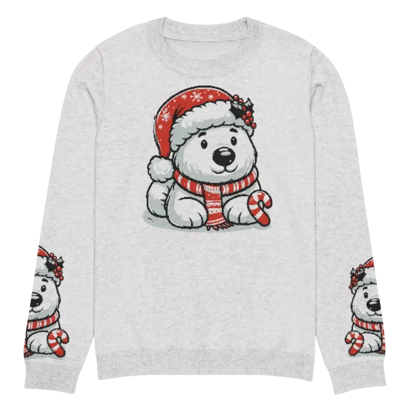 Santa Hat Knitted Crew Neck Sweater