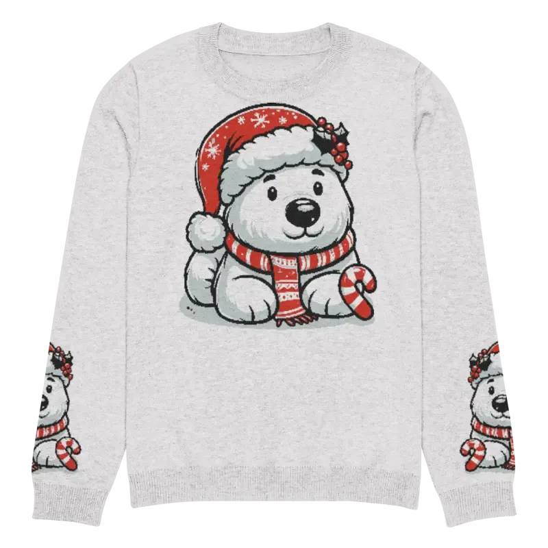 Santa Hat Knitted Crew Neck Sweater