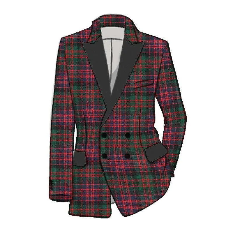 Scottish Men's Tartan Wool Double-breasted Jacket