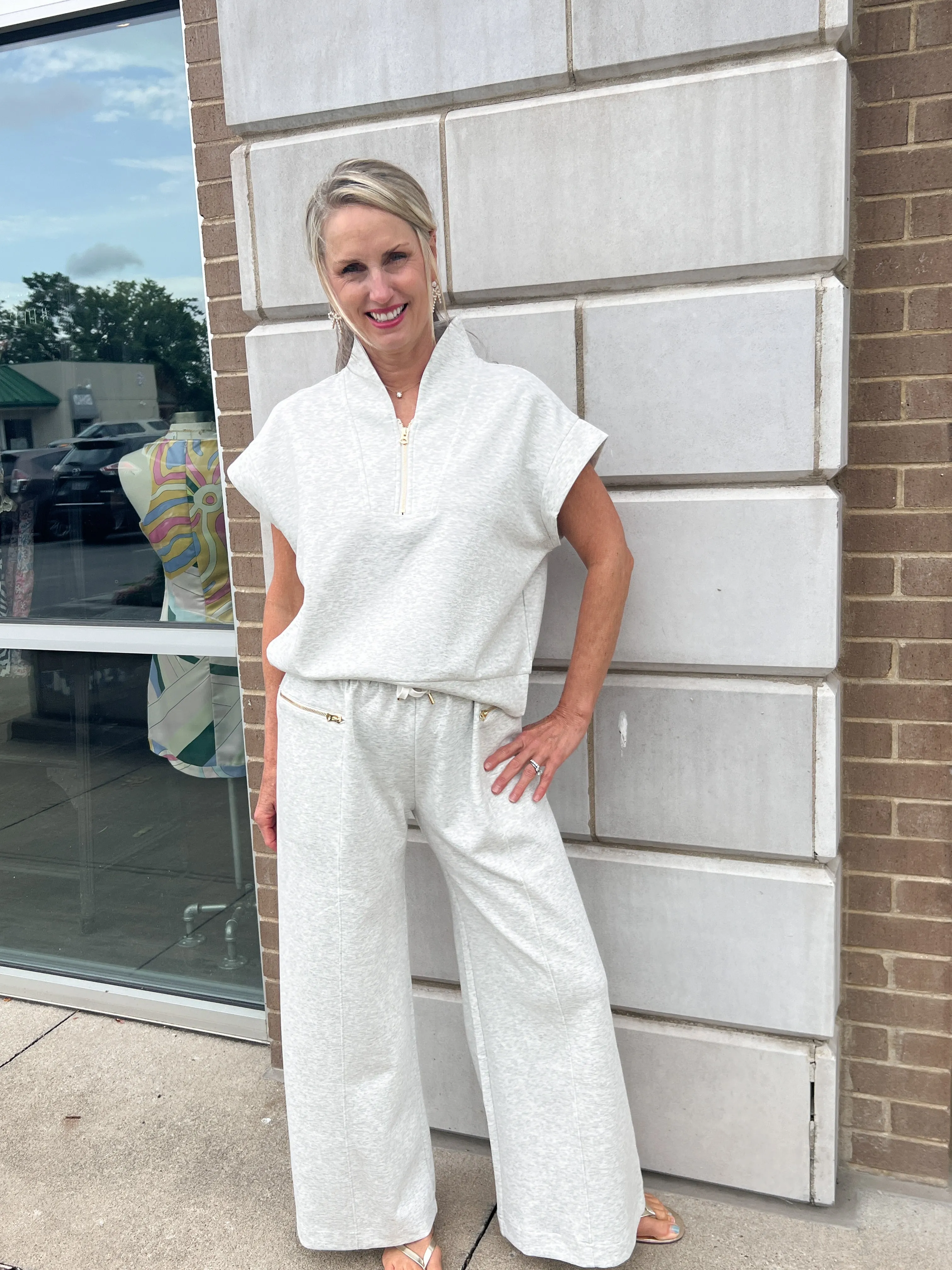Scuba Grey Straight Leg Pants