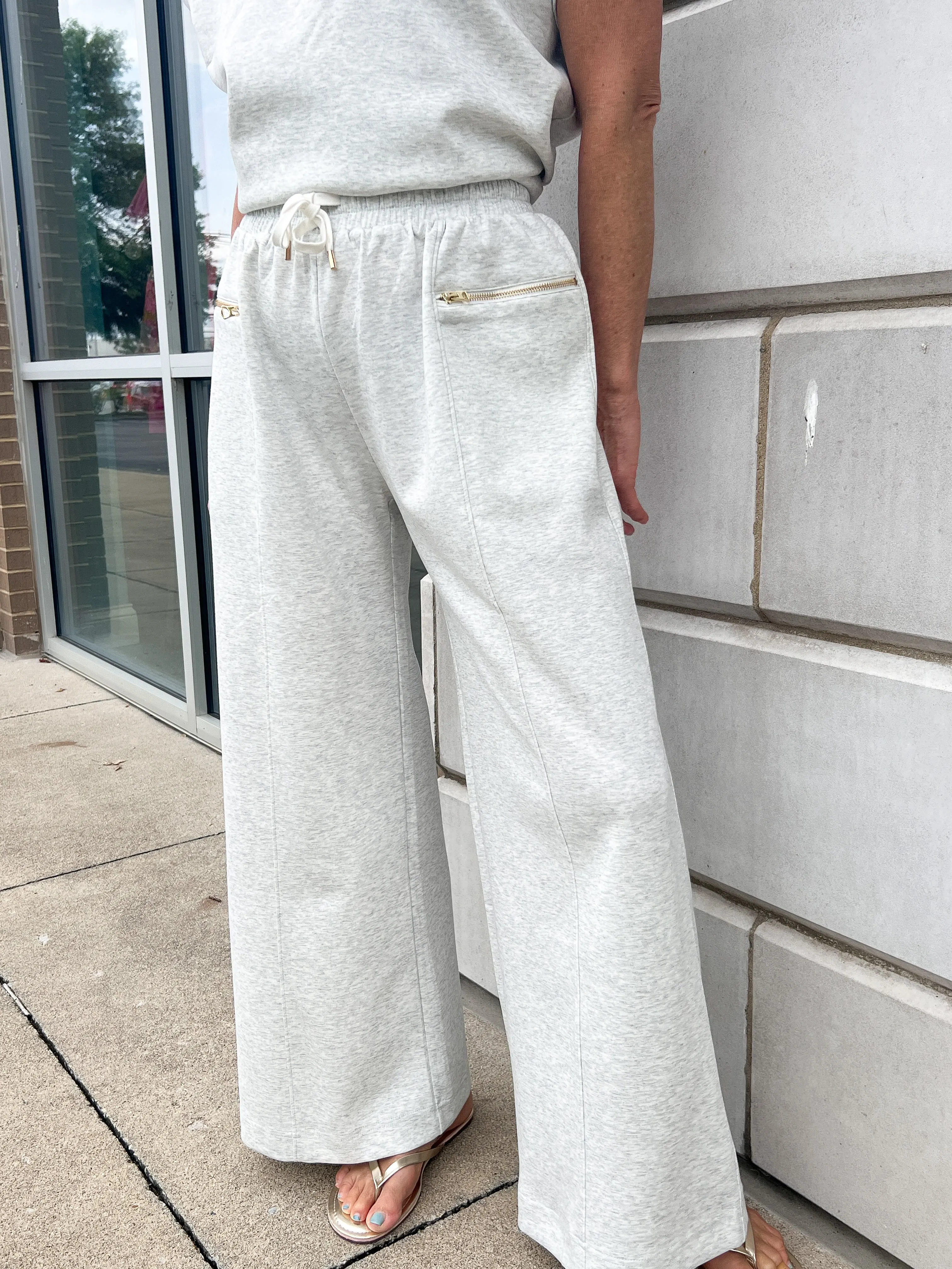 Scuba Grey Straight Leg Pants
