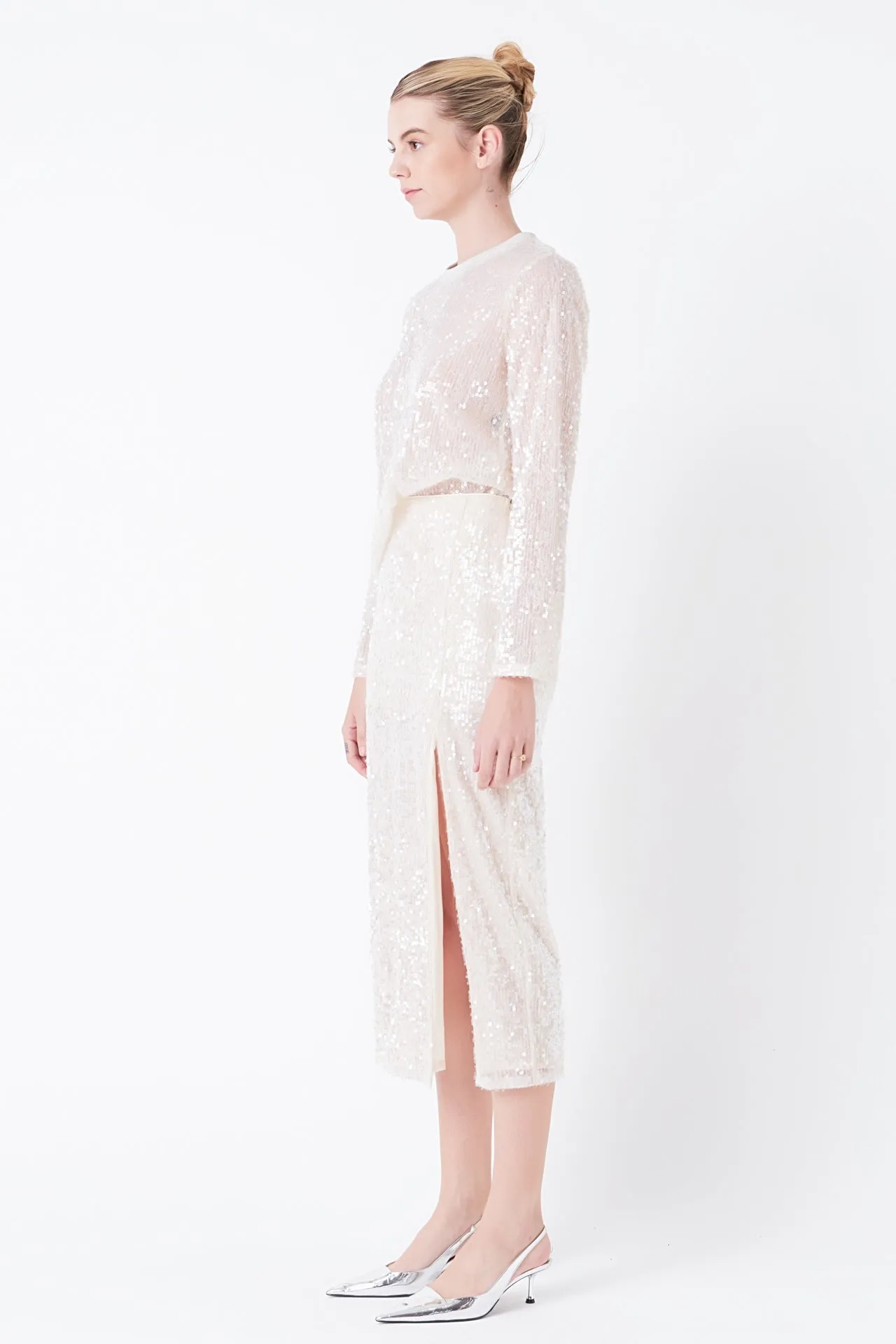 Sequin Sheer Top