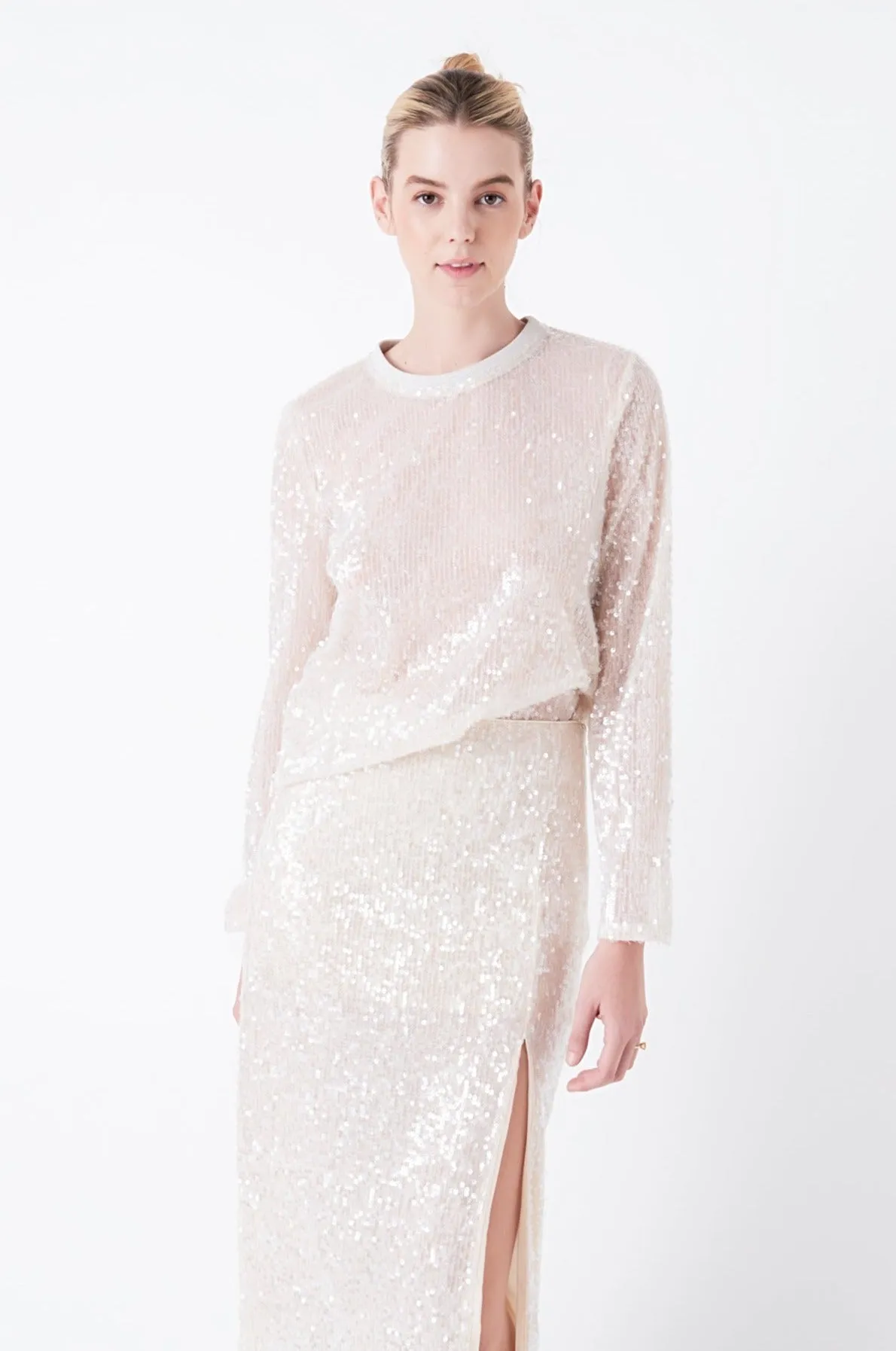 Sequin Sheer Top