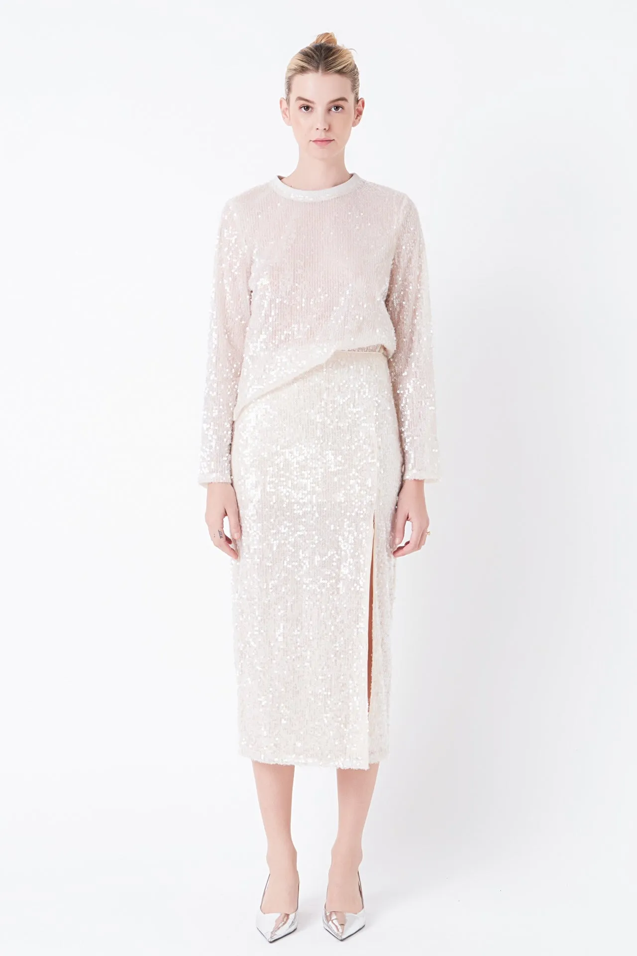 Sequin Sheer Top