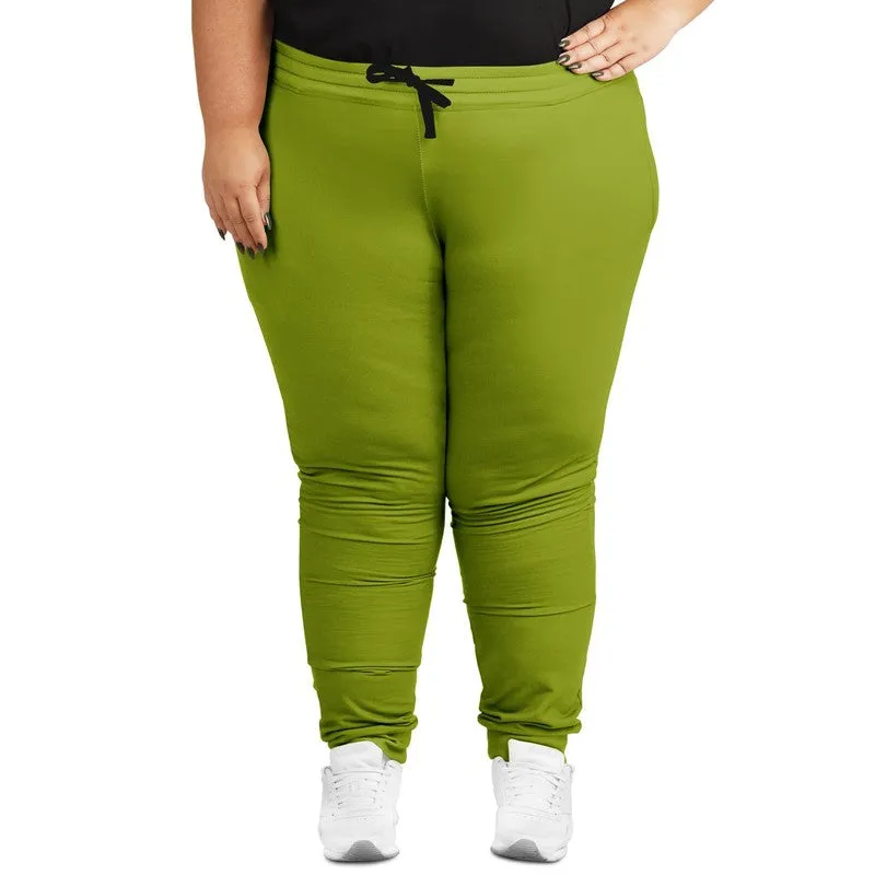 Shaded Warm Green Joggers | Unisex | with PLUS sizes | C25M0Y100K30
