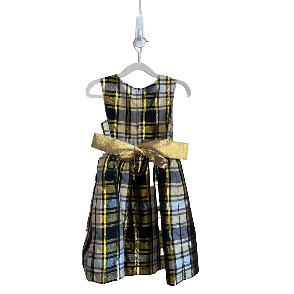 Sleeveless Checkered Dress / Shimmery
