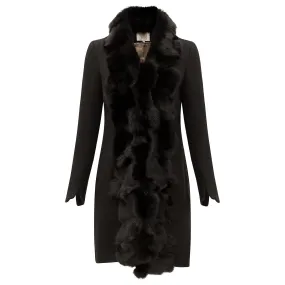 St. Petersburg Short Fur Coat - Black
