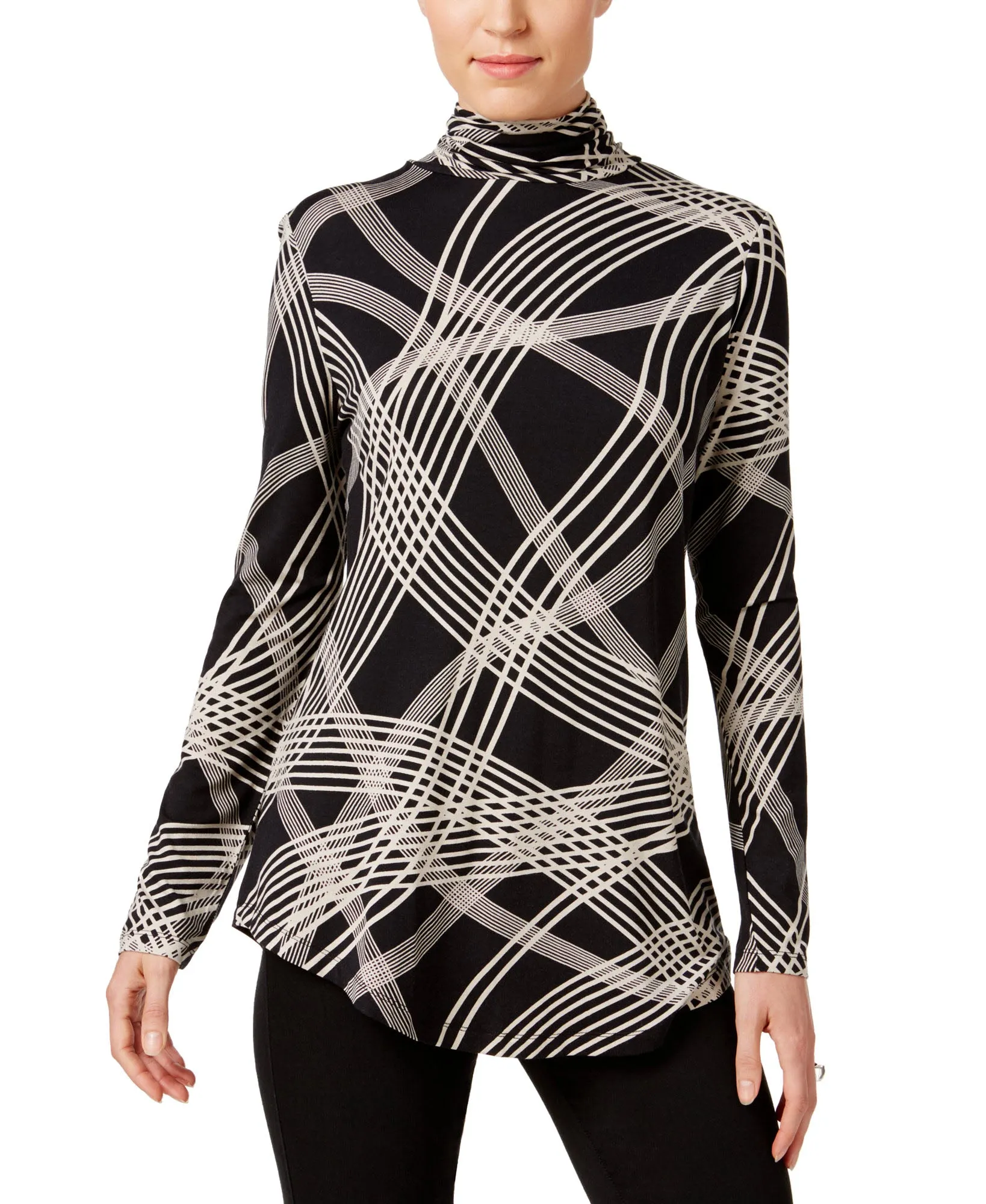 Striped Turtleneck Top