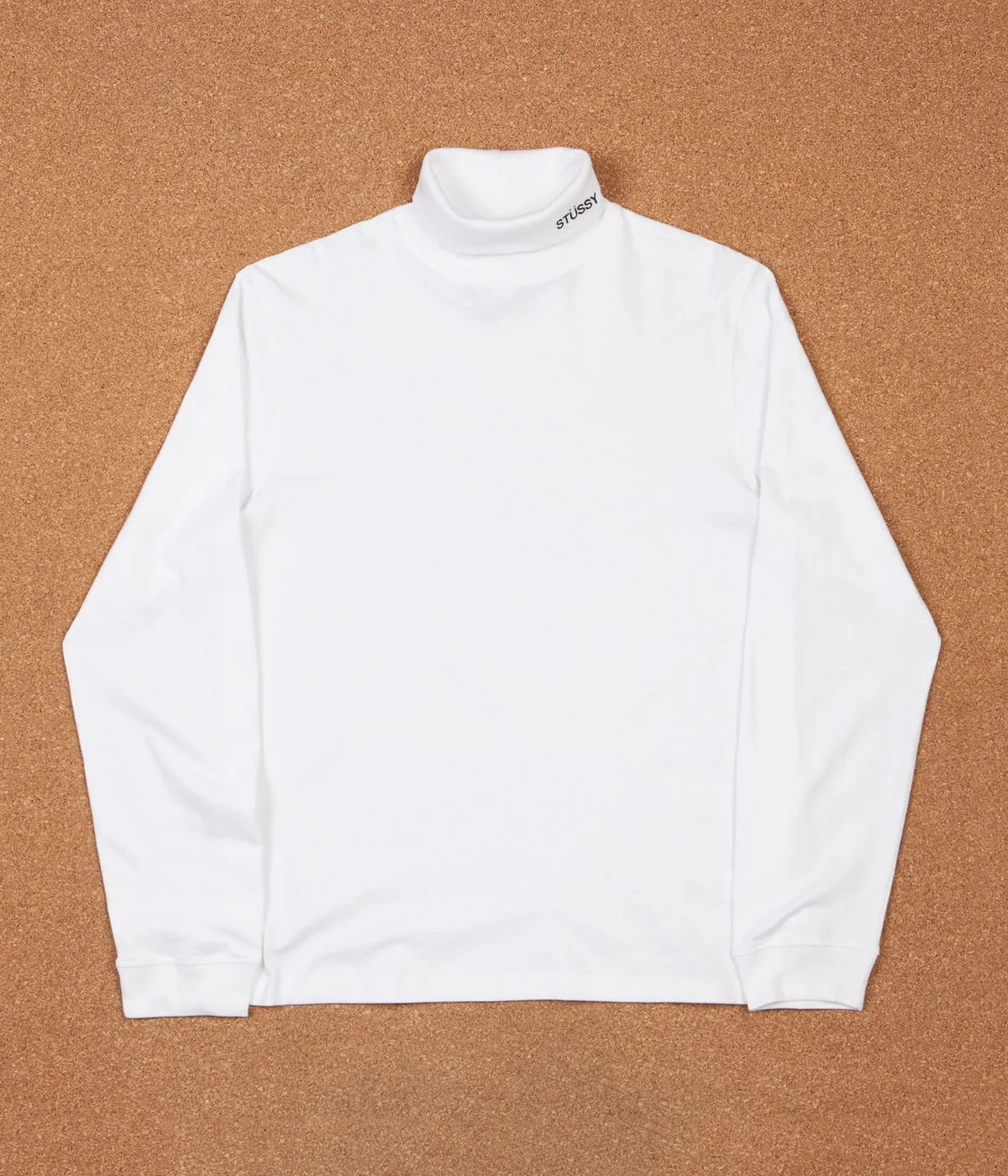 Stussy Turtleneck Long Sleeve T-Shirt - White